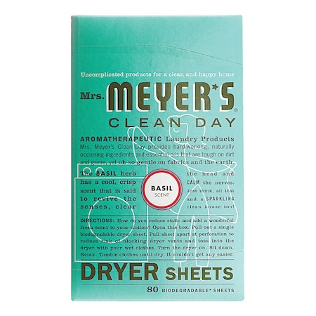 Mrs. Meyers Clean Day Mrs. Meyer's Clean Day Basil Scent Fabric Softener Sheets 80 pk 14448